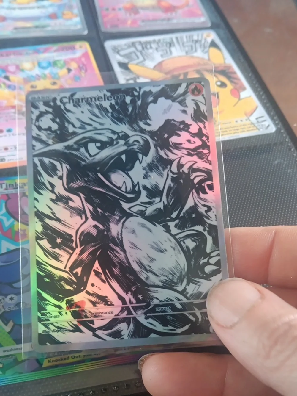 Charmeleon Full-Art Pok e9mon Holo Card